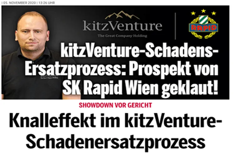 Knalleffekt im kitzVenture-Schadensersatzprozess